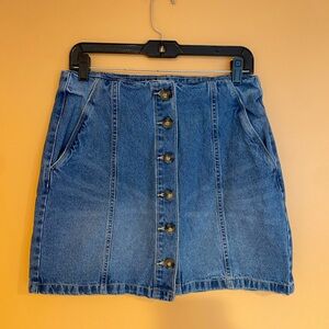 Cotton On Denim Button Down Mini Skirt 8